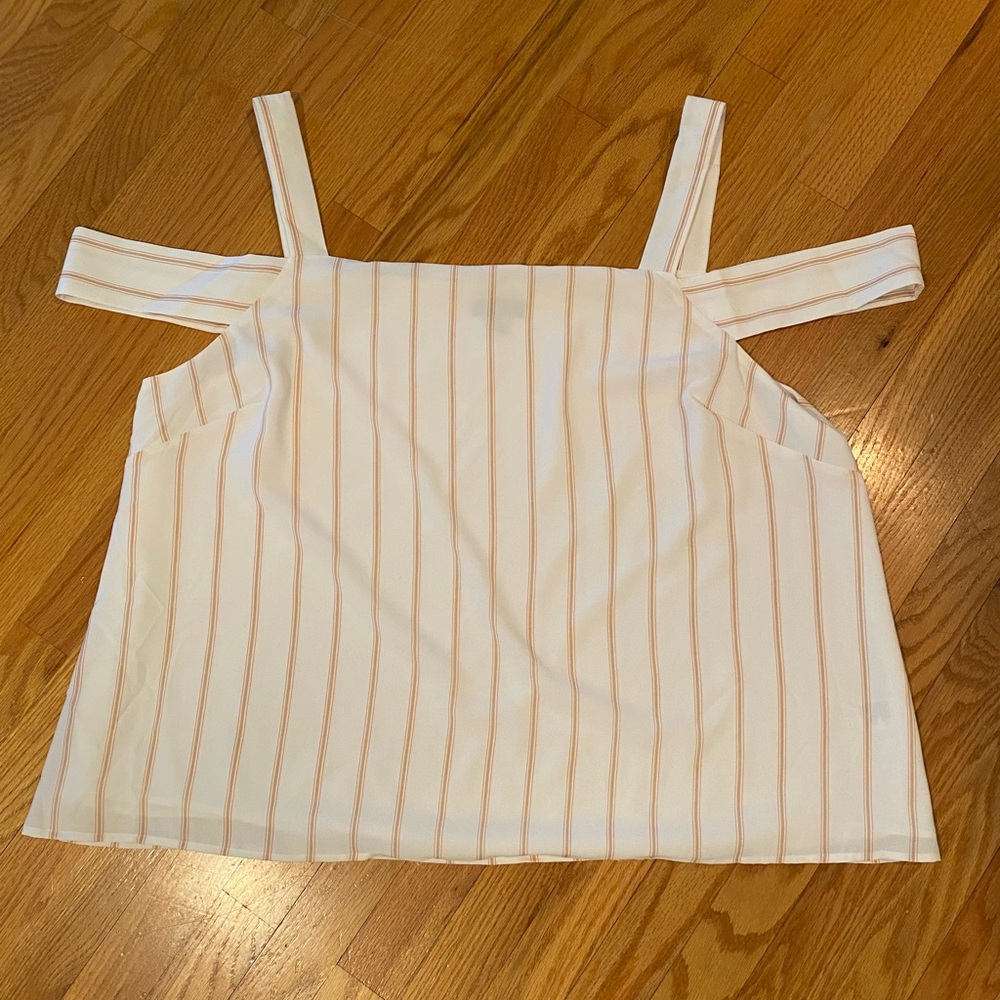 Striped Off-Shoulder Women's Top 3X